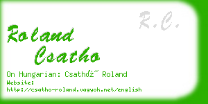 roland csatho business card